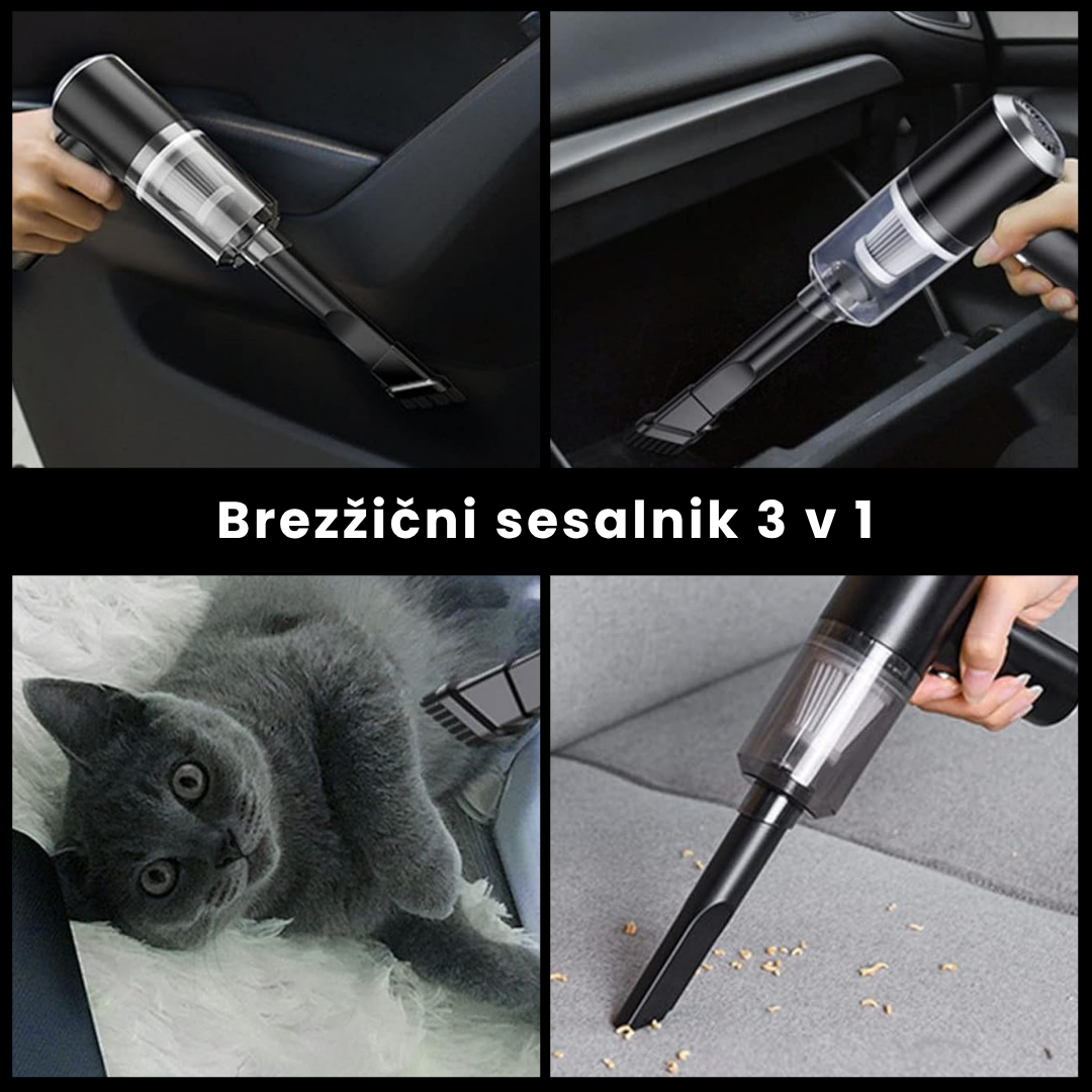 Prenosni avtomobilski sesalnik 3 v 1
