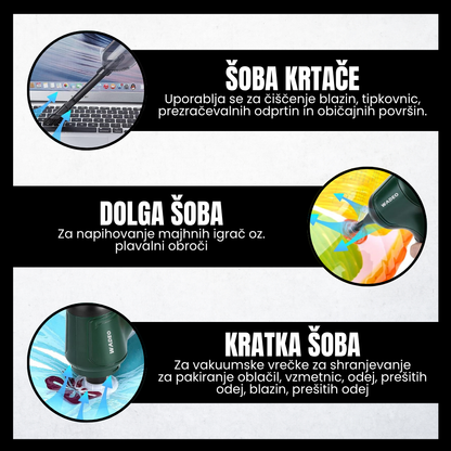 Prenosni avtomobilski sesalnik 3 v 1