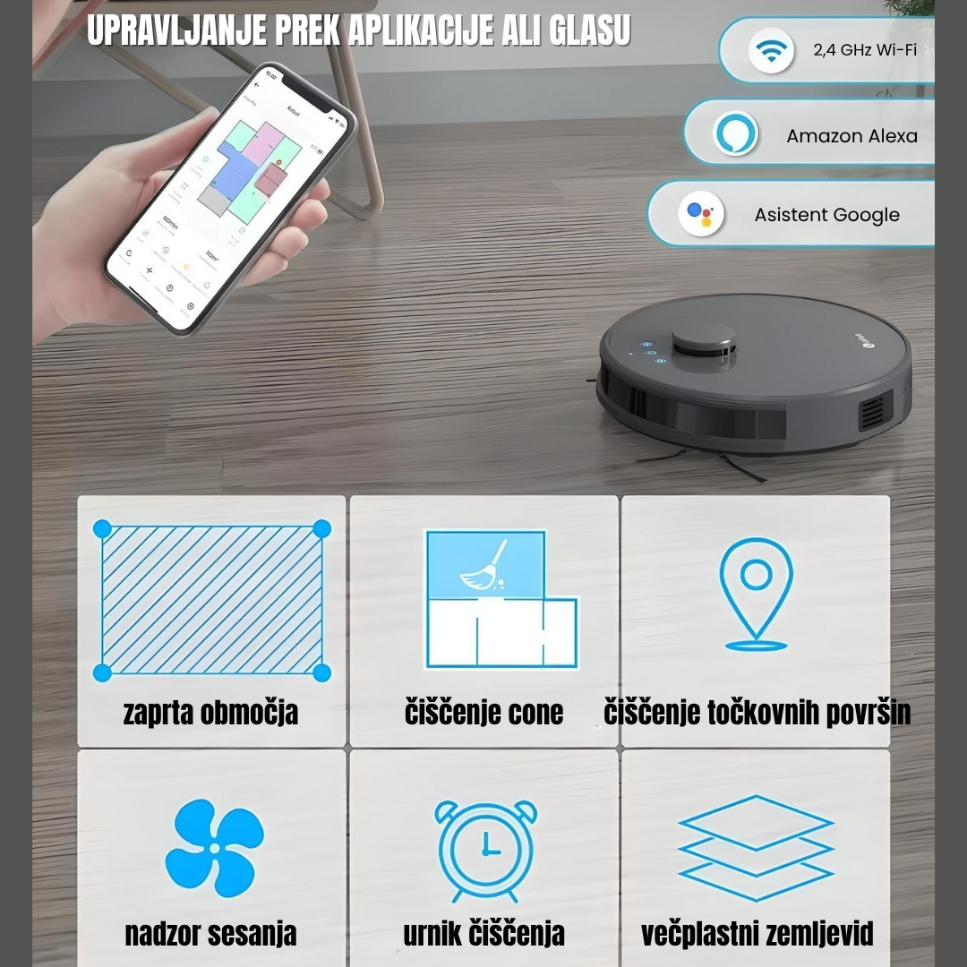 Inteligentni Robotski Sesalnik 3 v 1 CleanPro™